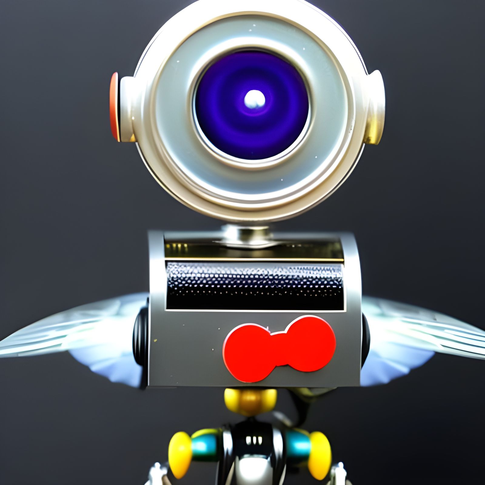 A fly with the face of a robot