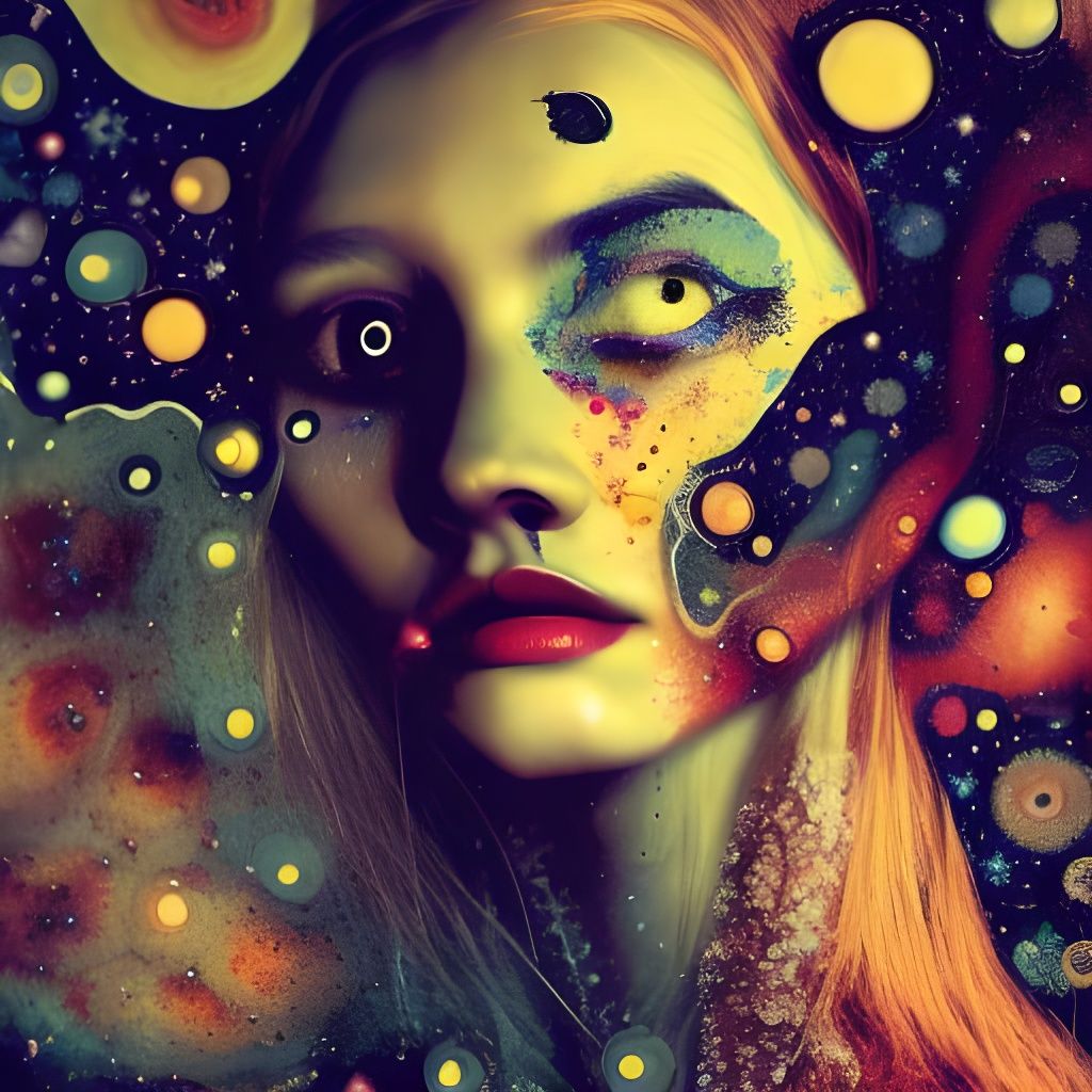 Surreal Claymation Portrait with Ink Drips