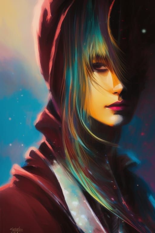 girl with hoodie