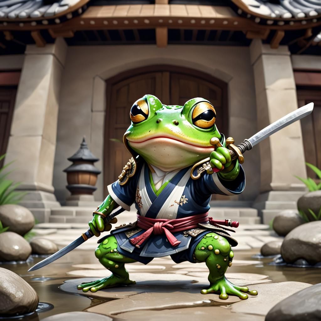 Samurai Master Frog  by @Vic Williams