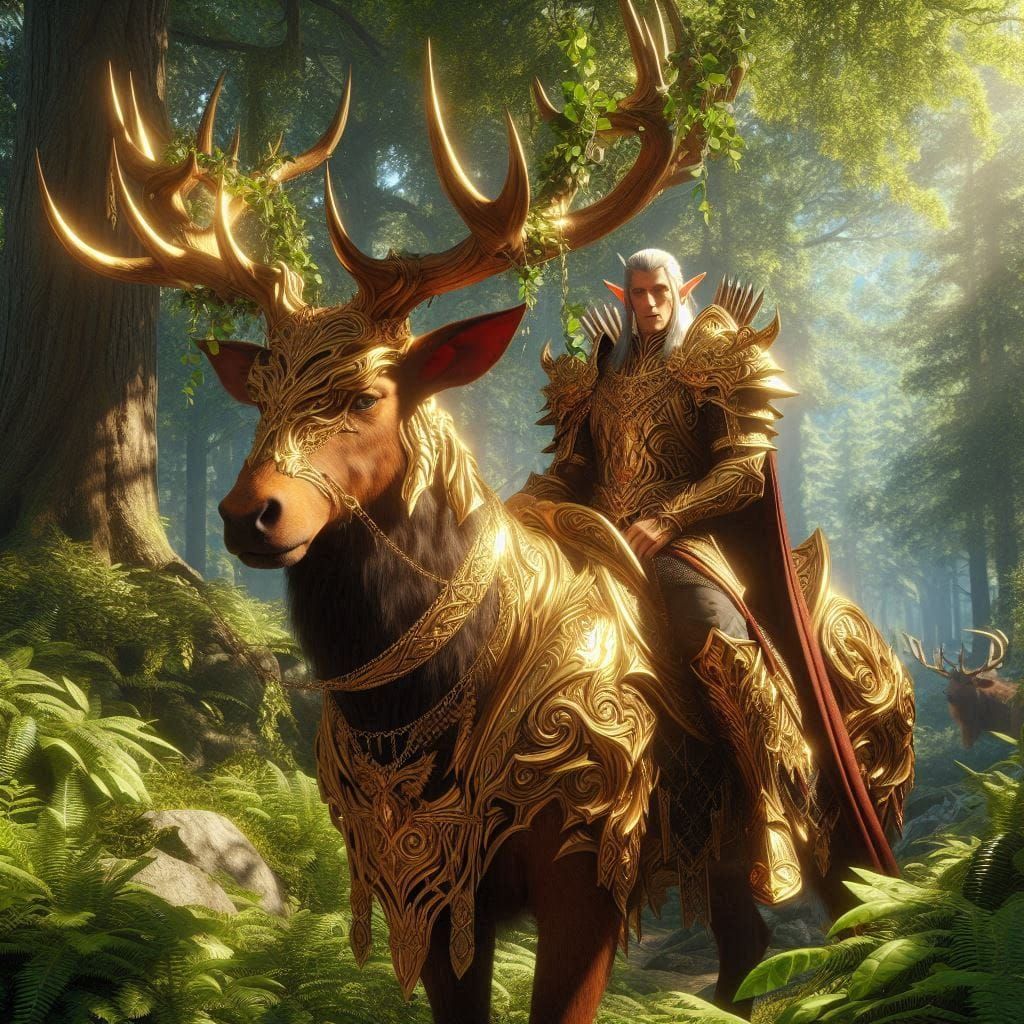 High Elf Lord on Elk