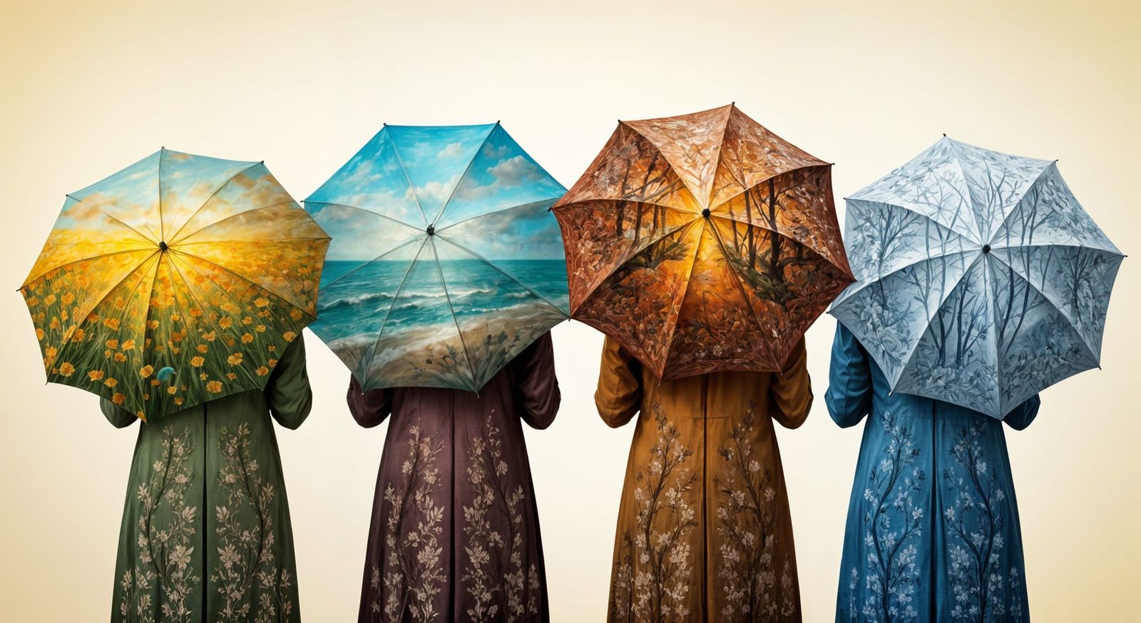 Four seasons umbrellas  by @BloodyCookie