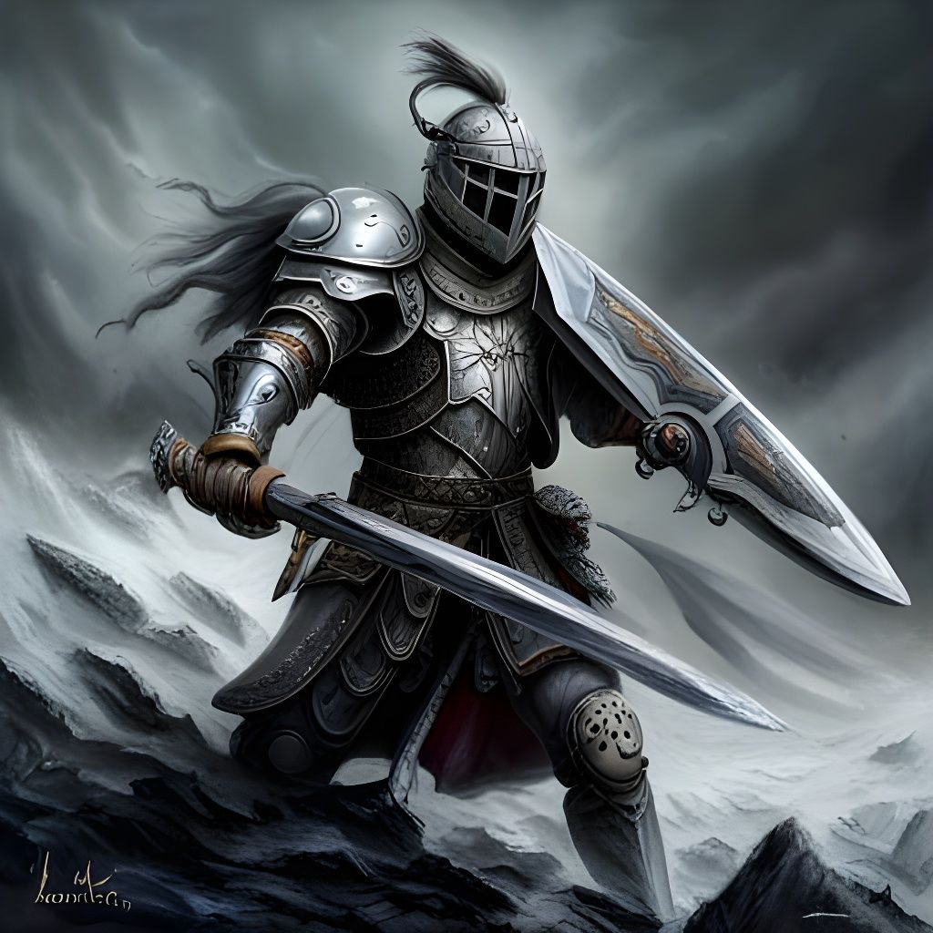 "knight Warrior in battle"