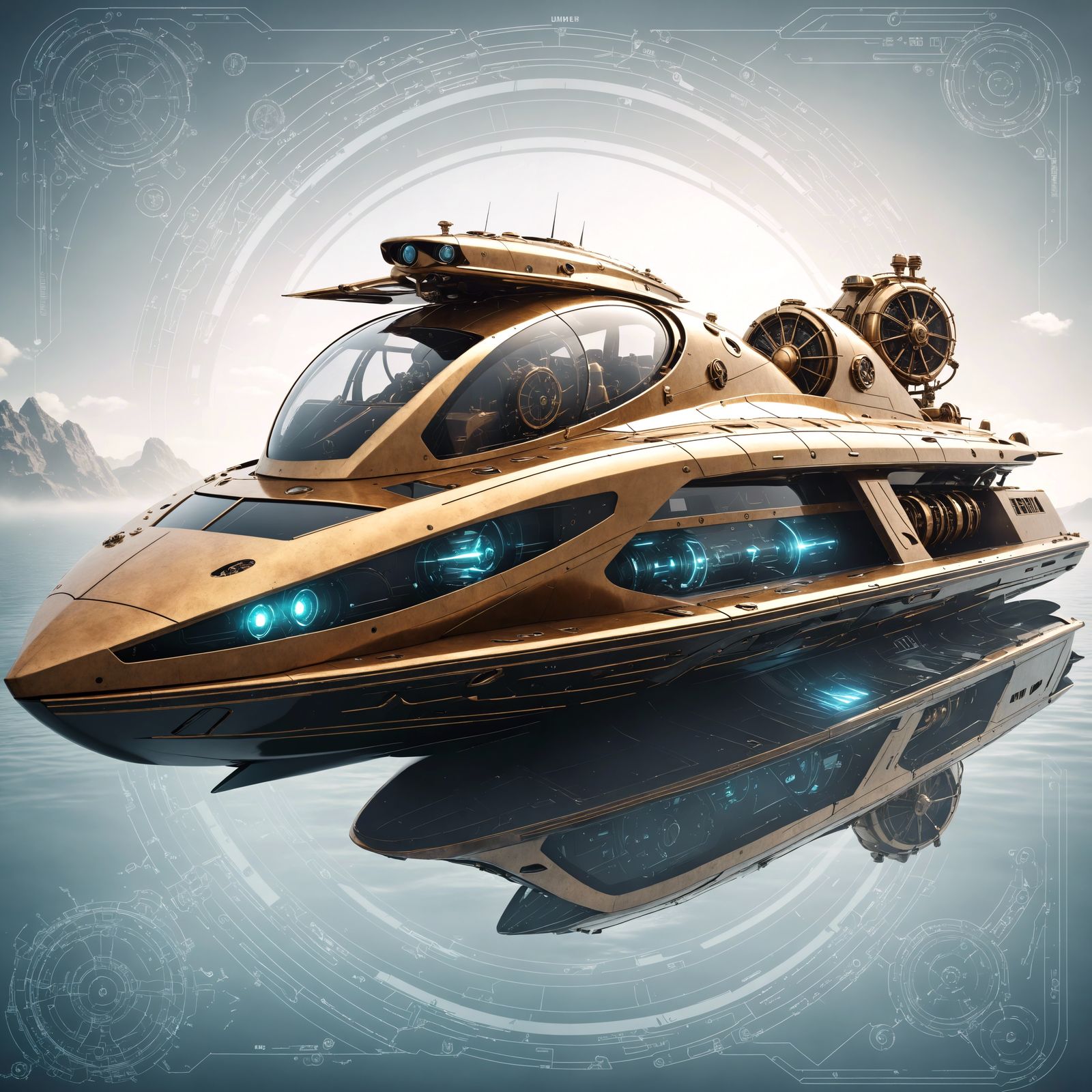 Steampunk Sci-Fi boat