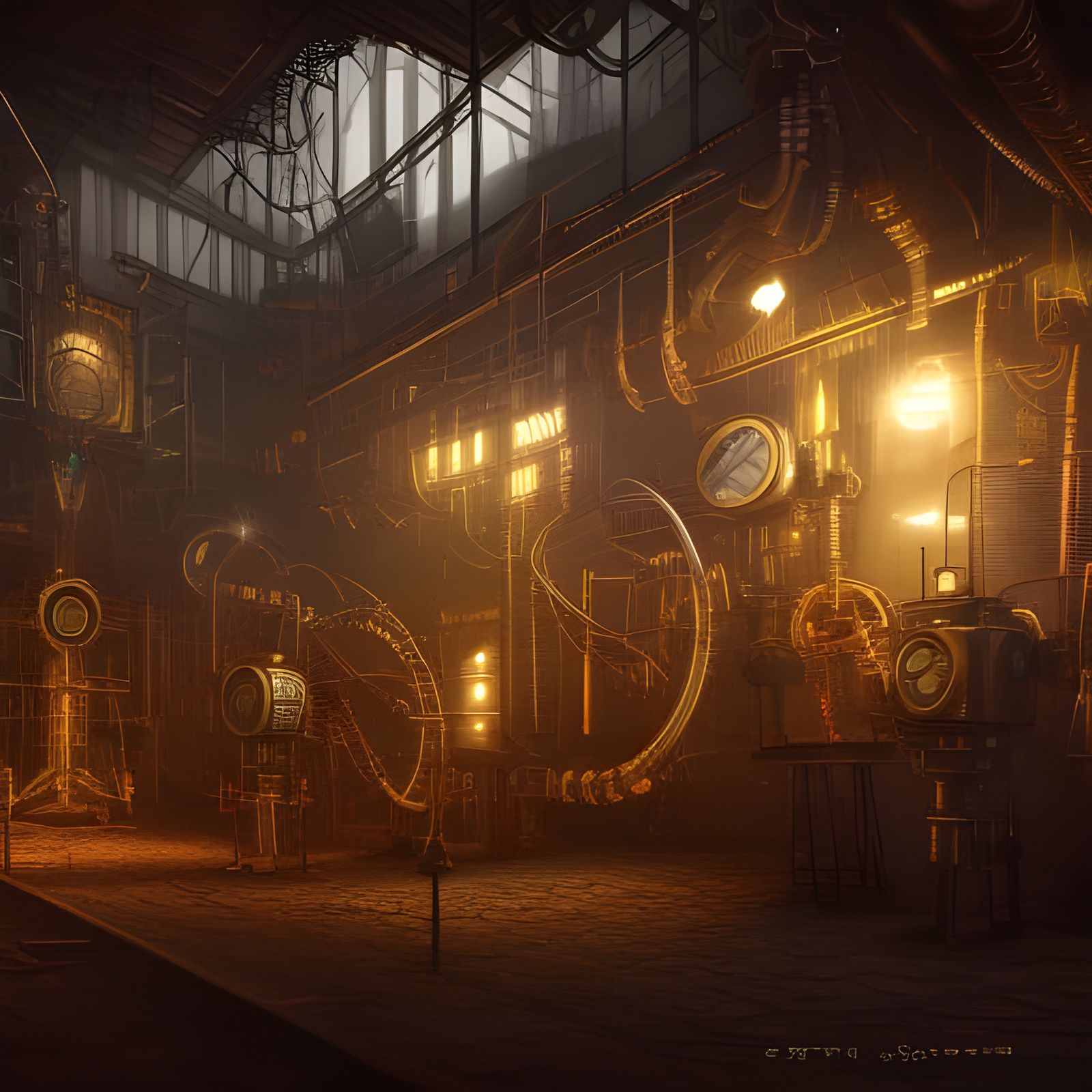 steampunk robotics factory