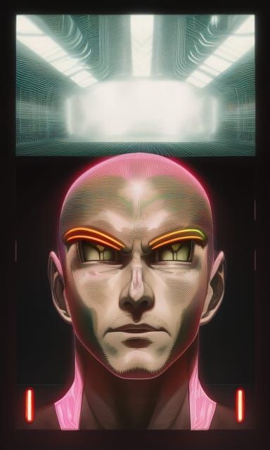 Veggeta dragon ball z, cyberpunk 2099 blade runner 2049 neon...
