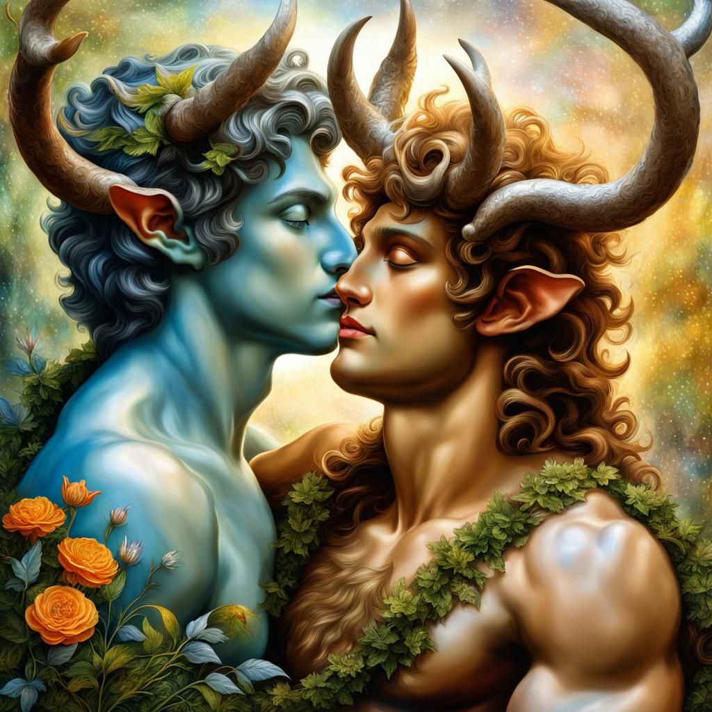 Satyrs in Love - (Eρωτευμένοι Σάτυροι) - AI Generated Artwork ...