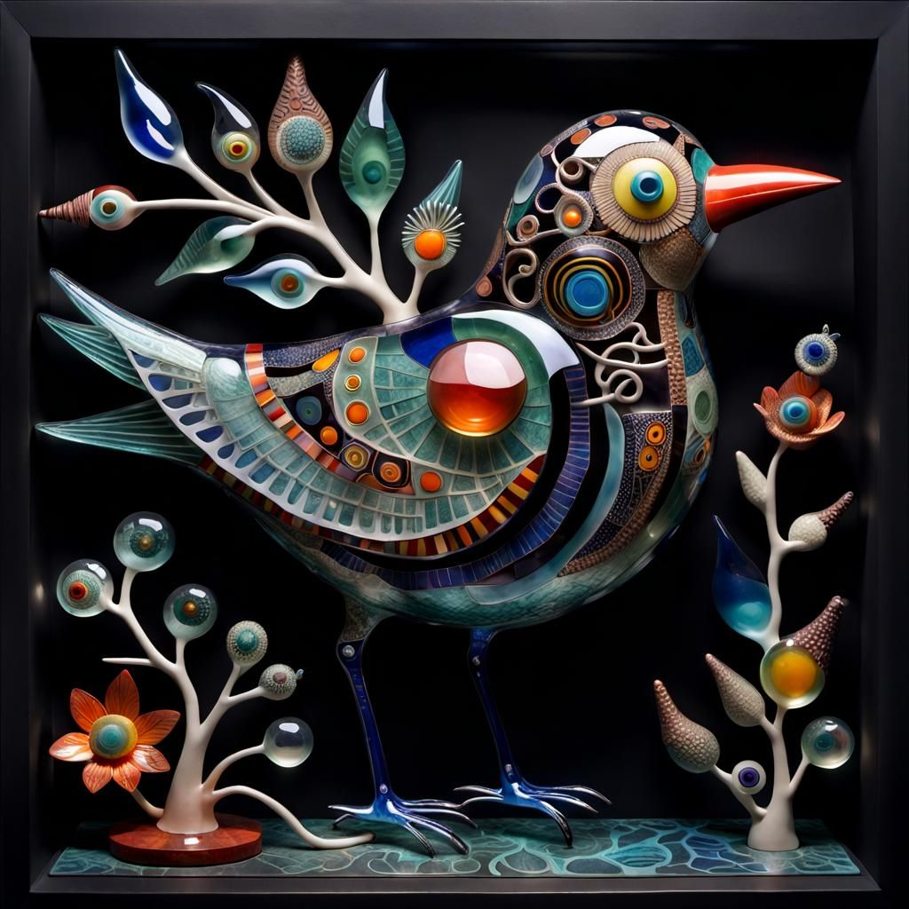 Pretty glass bird.  by @Twinwaffle