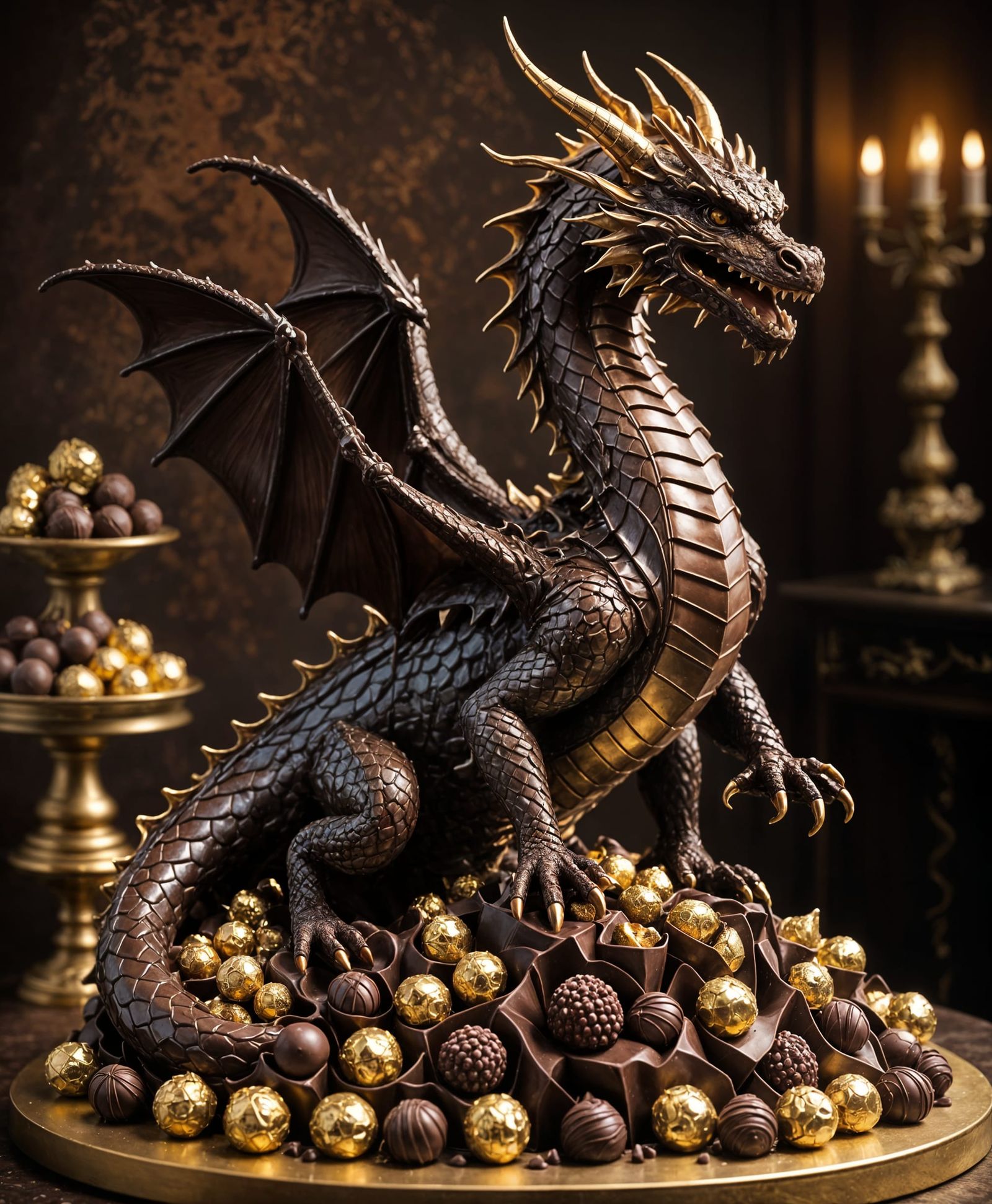 A majestic dragon guarding the treasure   by @Havping