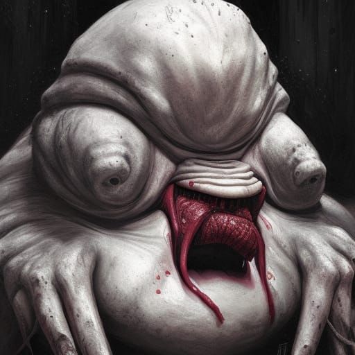 Jaba the Hutt + Jessica Rabbit + Face Hugger =   by @Darth Lawless 