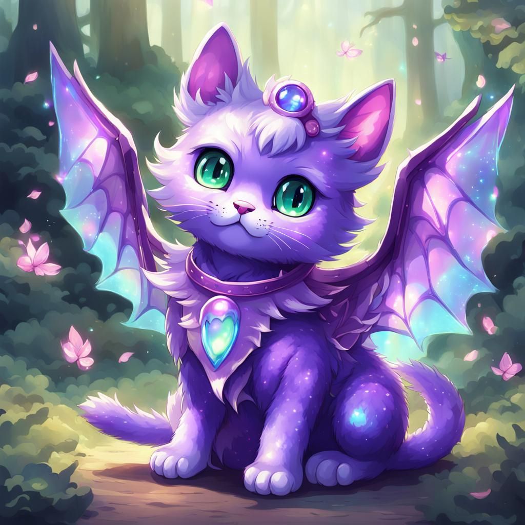 The Magical Dragon-Cat - AI Generated Artwork - NightCafe Creator