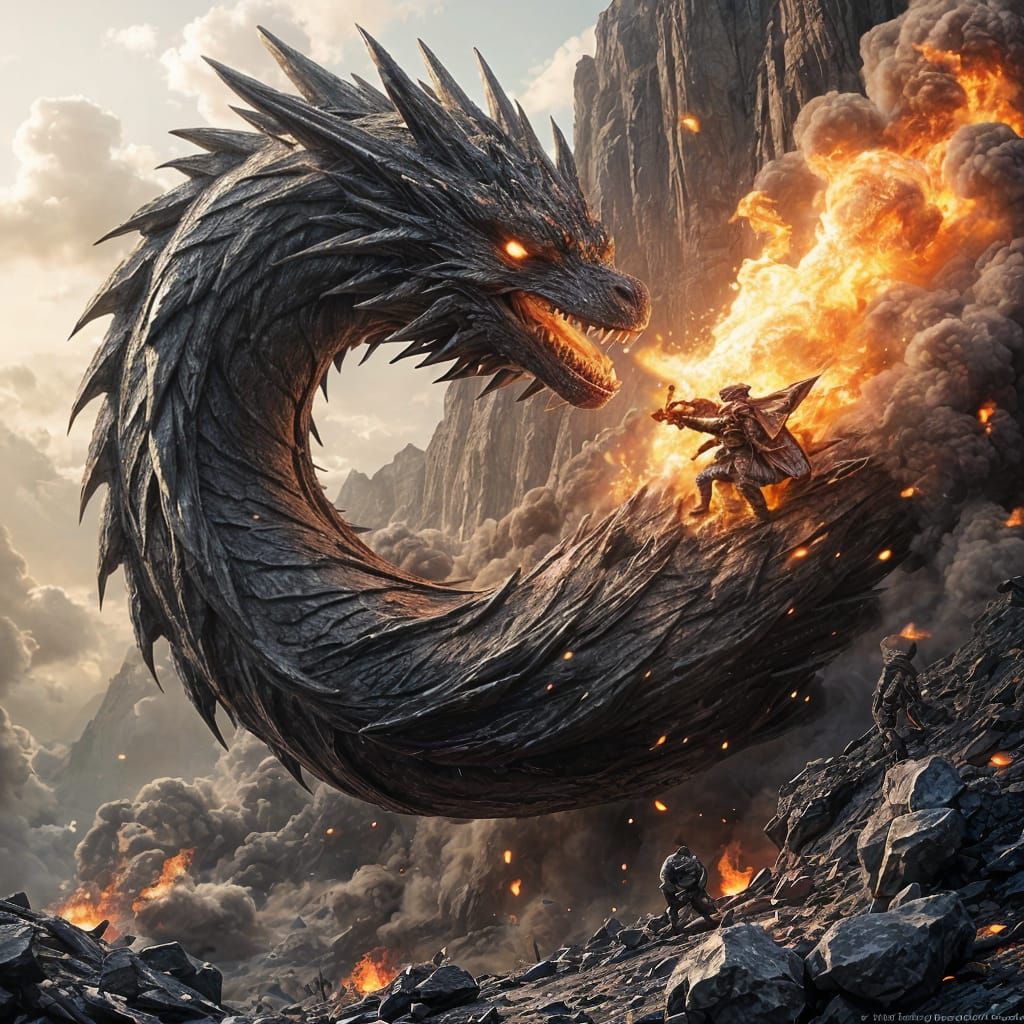 Dragon's Fire: Fantasy Meets Sci-Fi Destruction