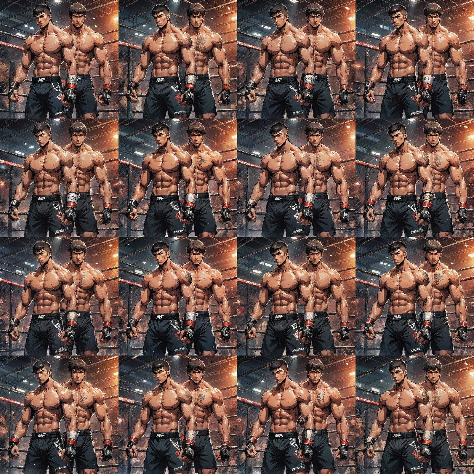 masterpiece, distinct, highres, 2boy, tall, muscular, young,...