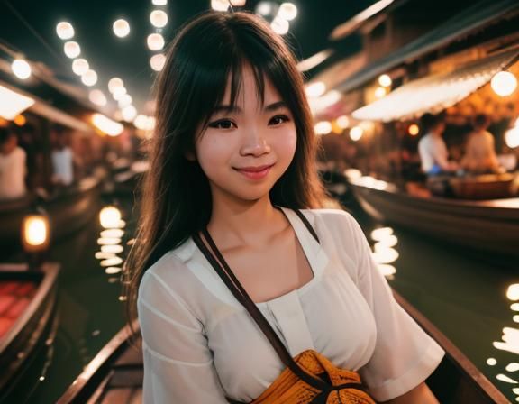 Siam floating market Professional photography, bokeh, natura...