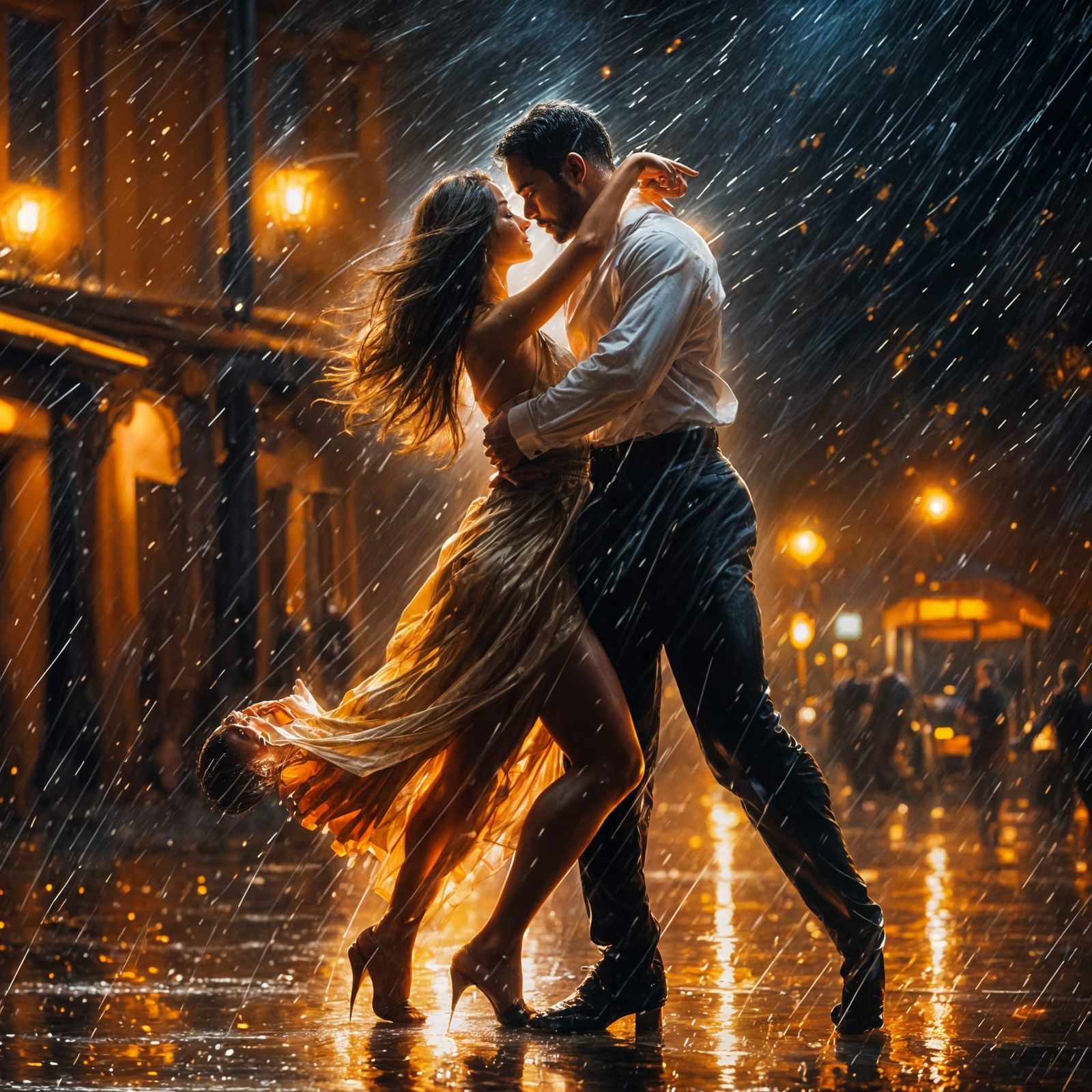 Bachata dance in the rain