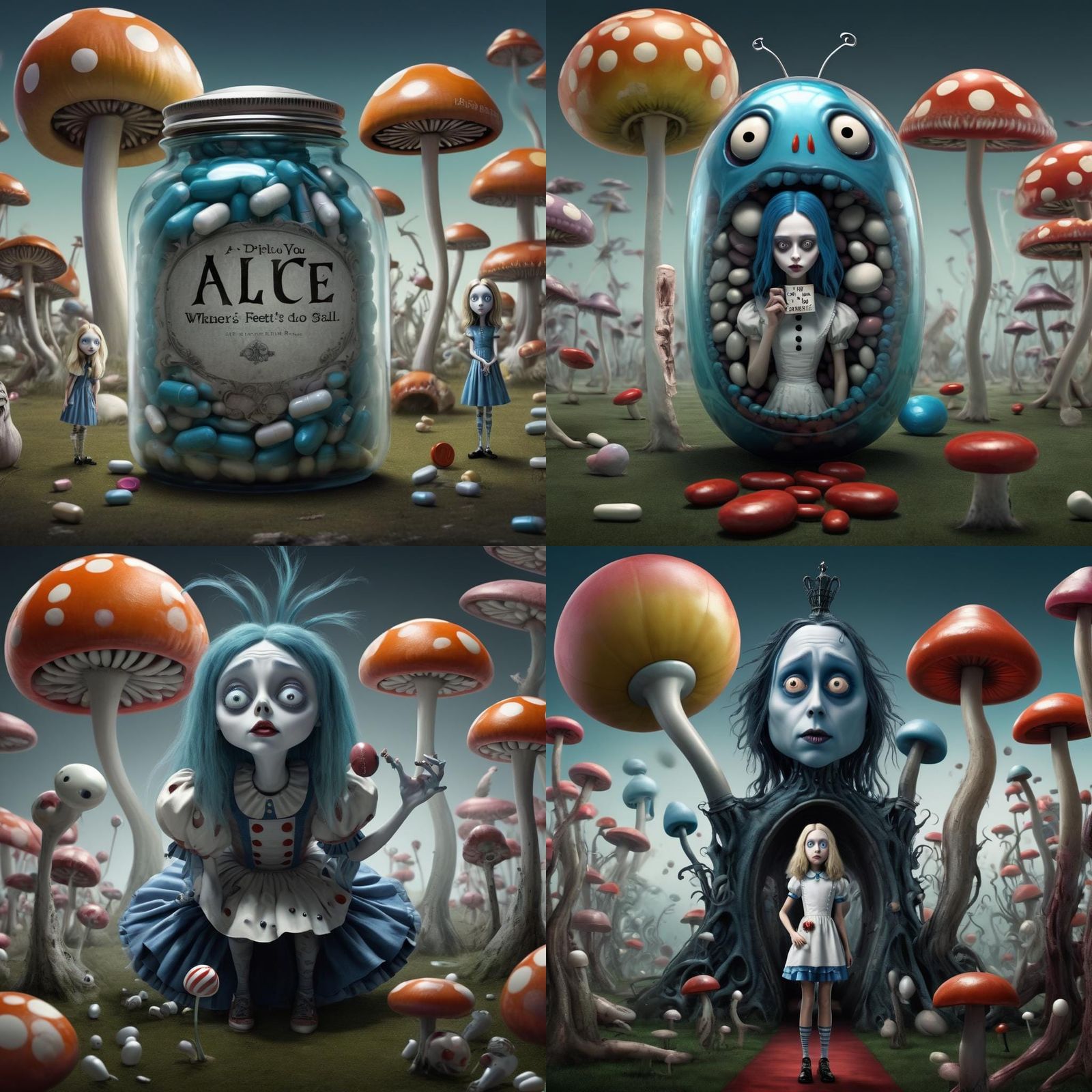 One pill makes you larger And one pill makes you small And the ones