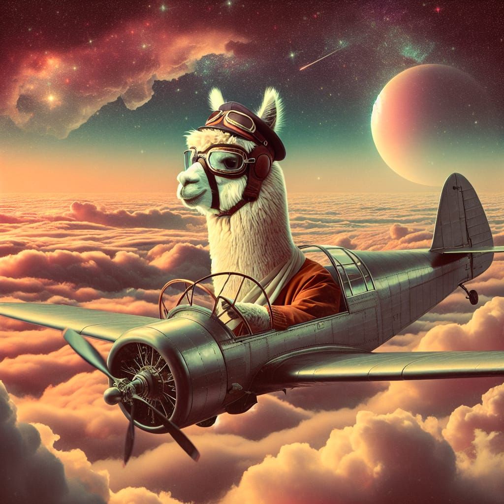 Alpaca in the sky🦙  by @Senna