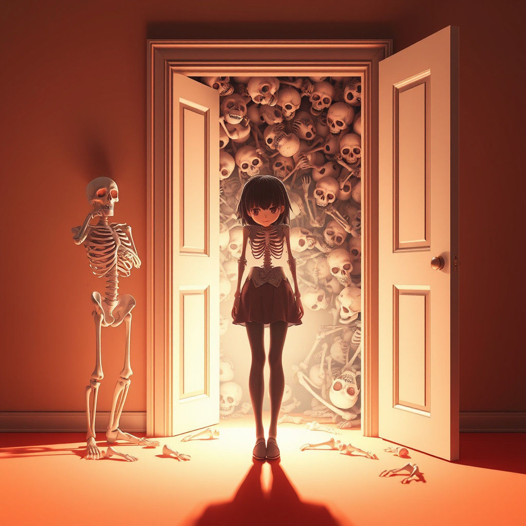 'skeletons in the closet'  by @MoonWolf