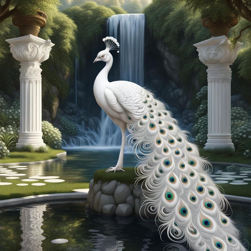 Beautiful White Peacock
