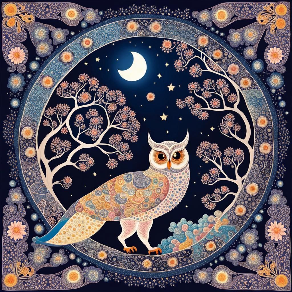 Patachitra - Blossom in moon's glow