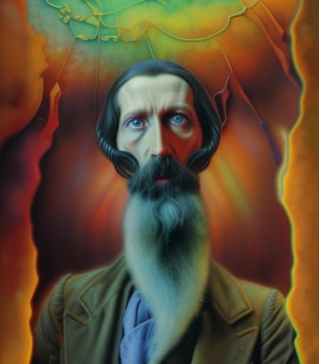 Detailed Rasputin Portrait in Watercolor Style