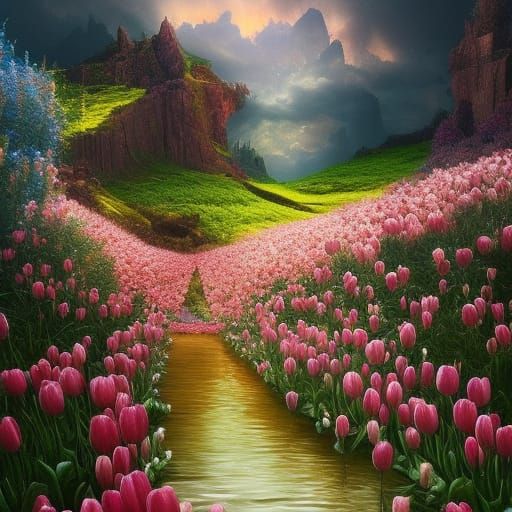 tiptoe through the tulips