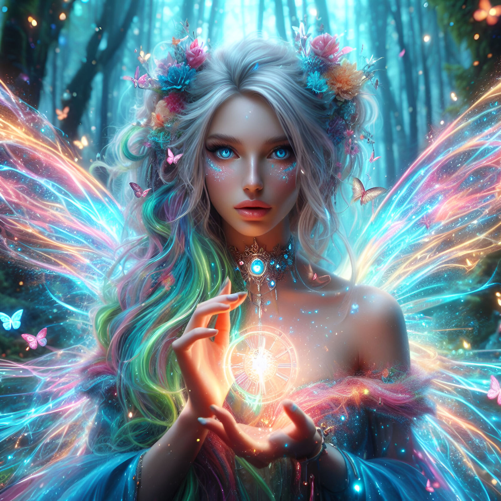 Magical Fantasy fairy  by @SmitAiArtist