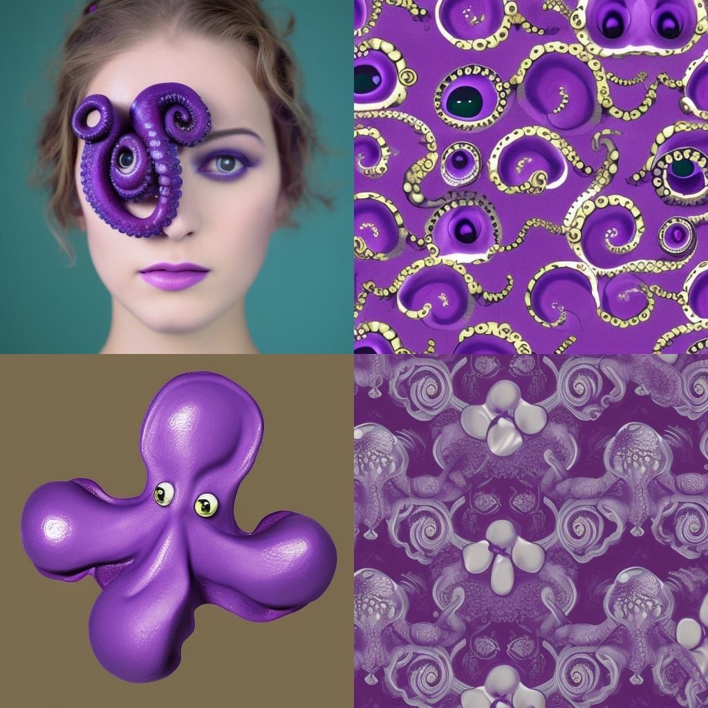 Eye, octopus grace purple baroque 💜