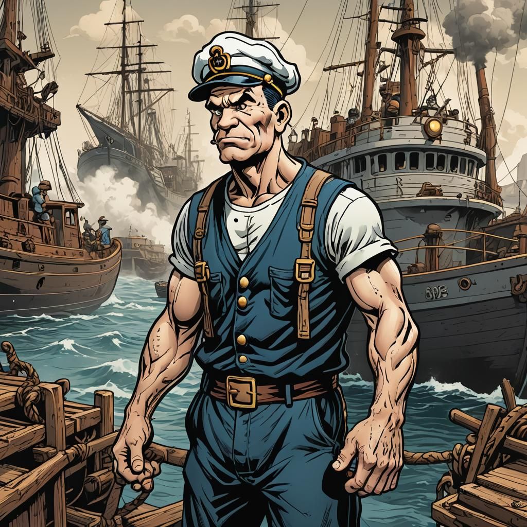 Popeye The Sailorman - AI Generated Artwork - NightCafe Creator