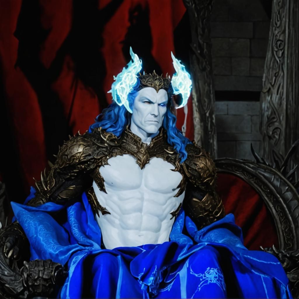 King, God of Wrath, dragon, on the throne AI Generated Artwork