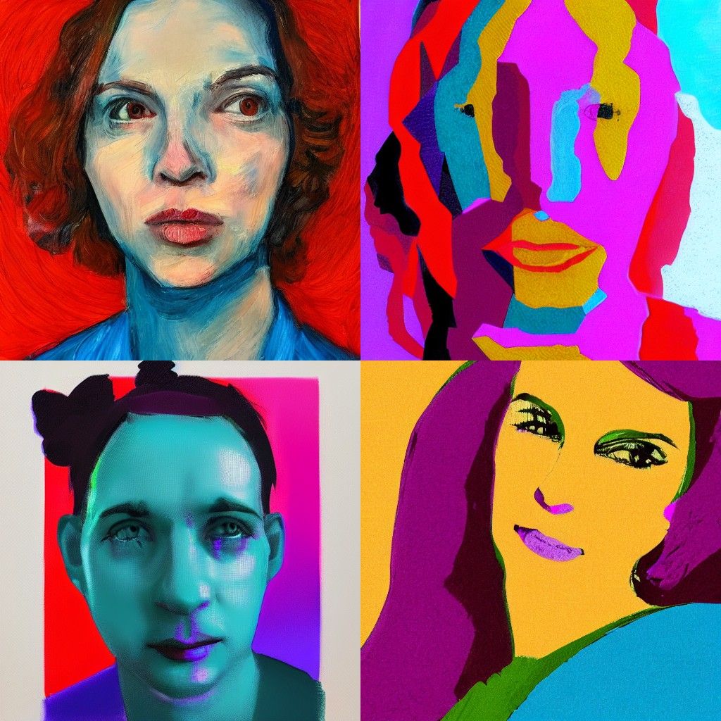 A portrait in the style of Synchromism