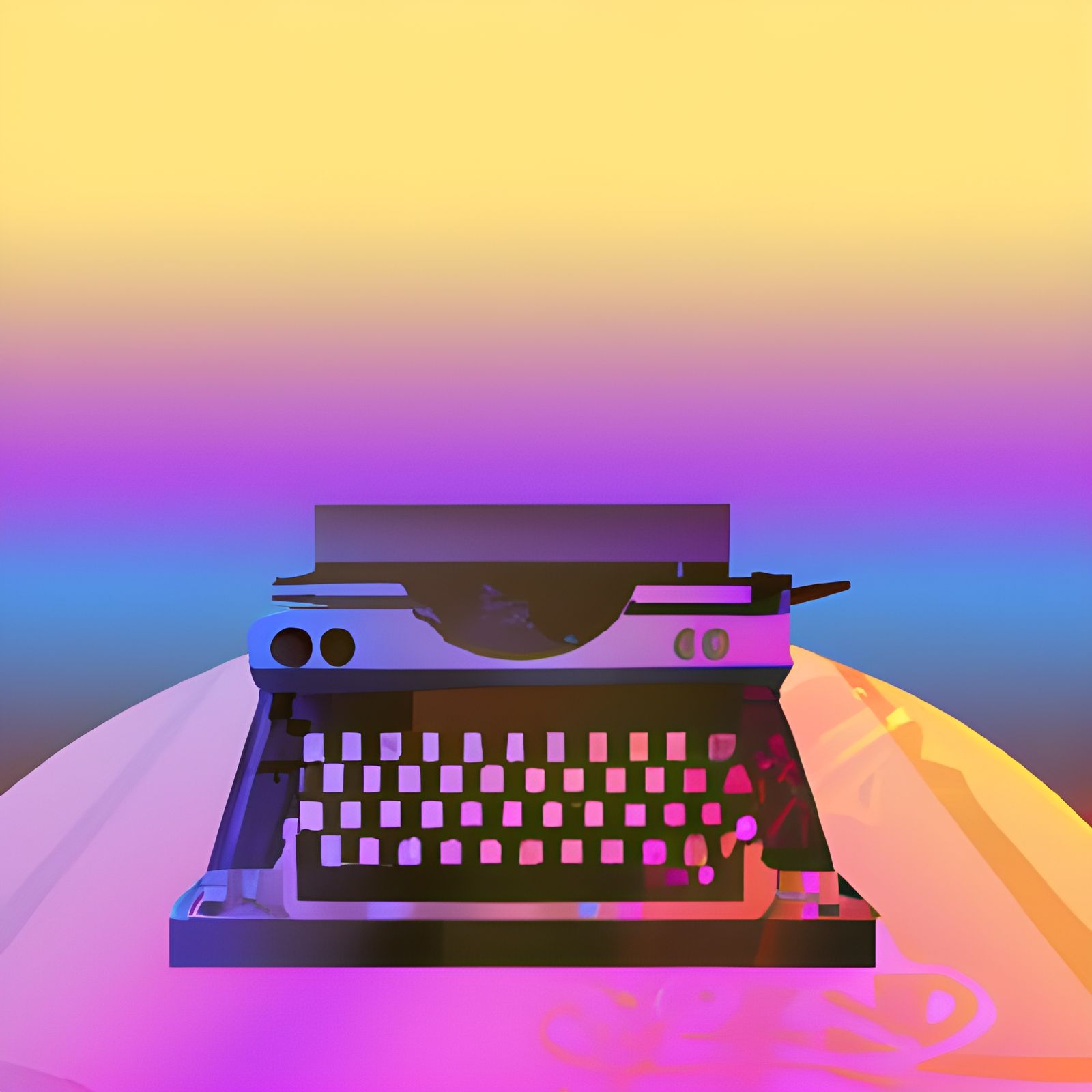Typewriter on desk AI Generated Artwork NightCafe Creator