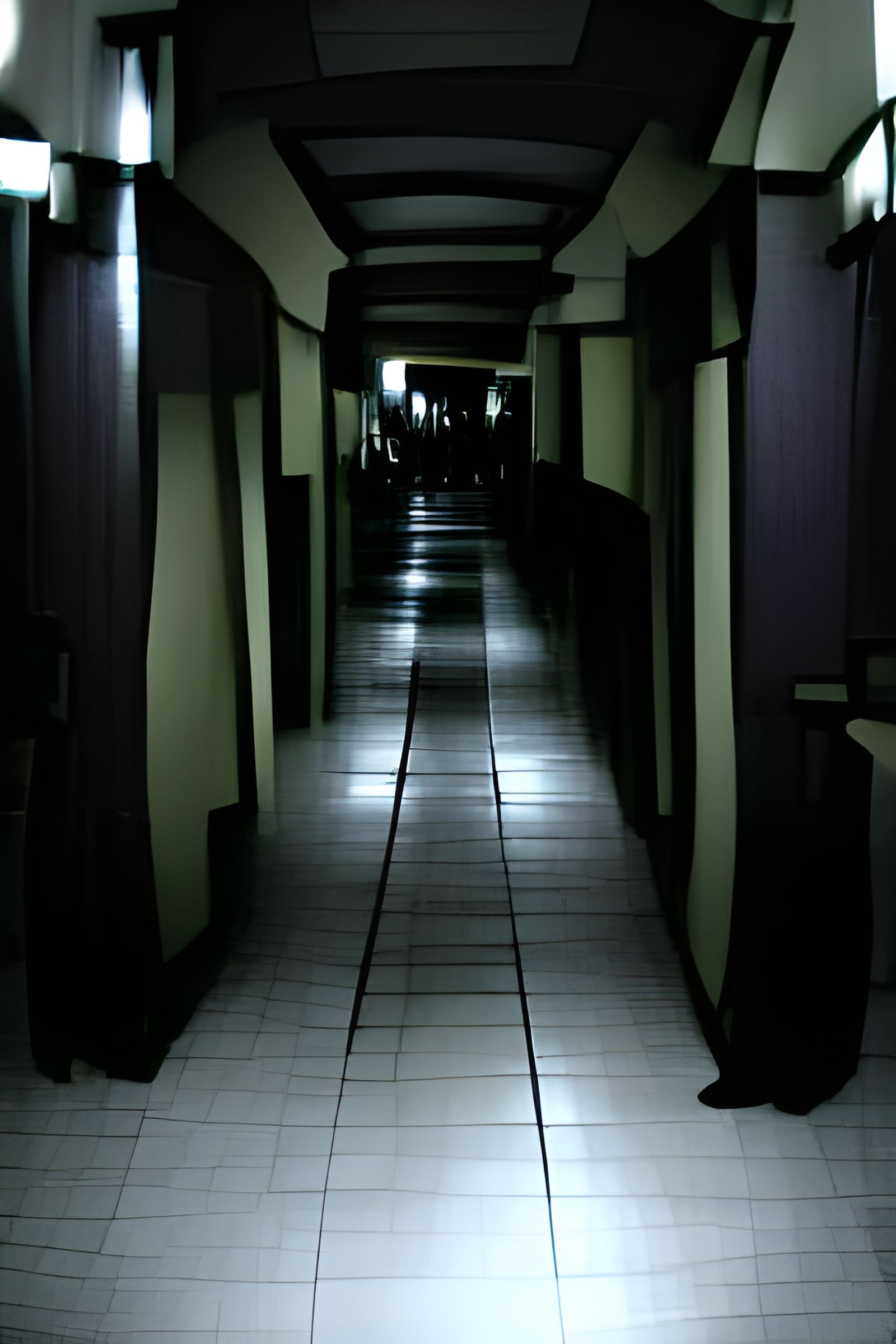 Dark endless hallway - AI Generated Artwork - NightCafe Creator