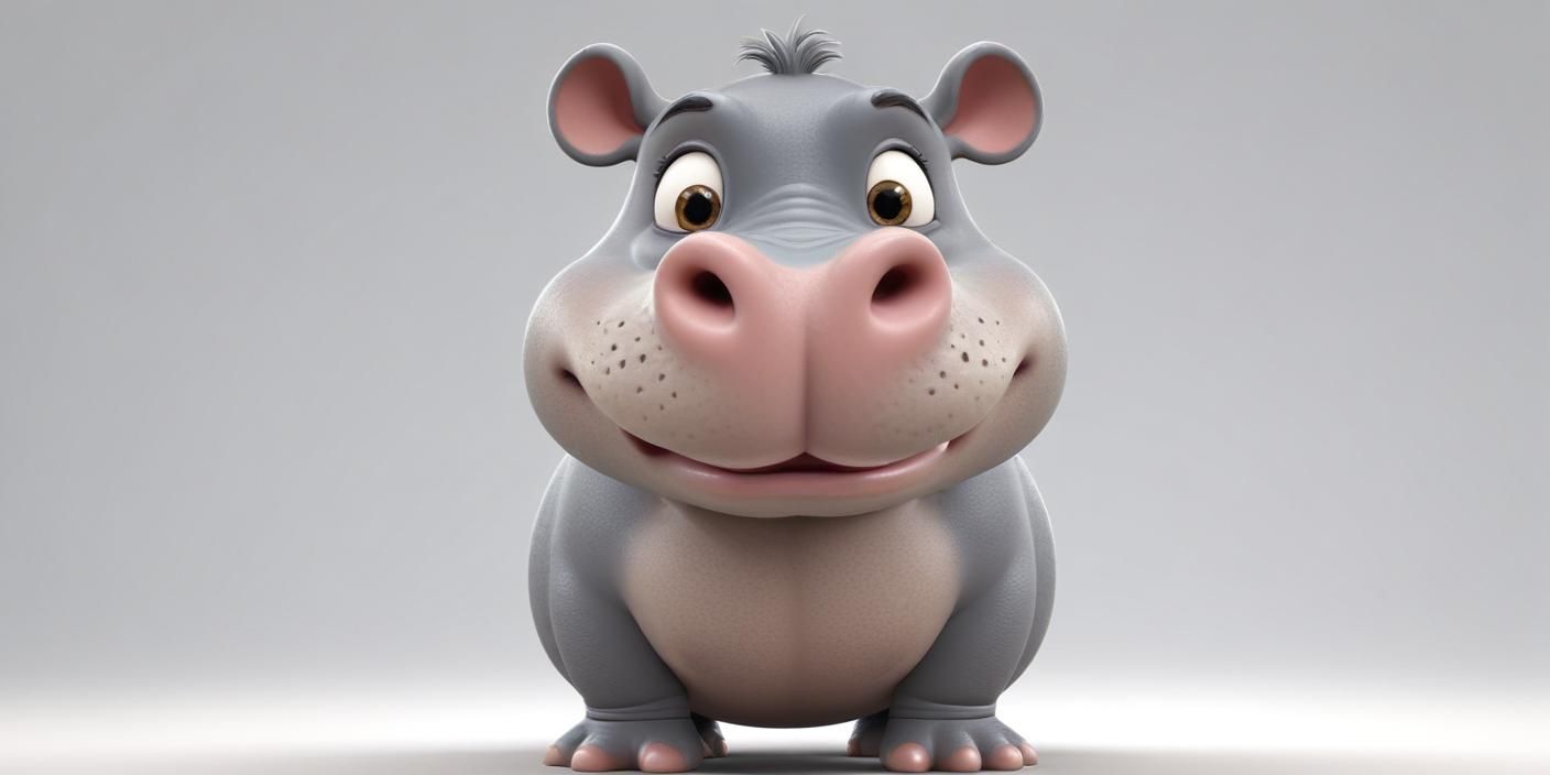 A sweet hippopotamus head IV.