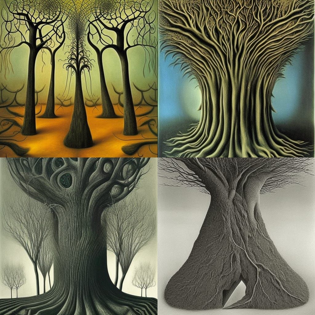 A surrealist homage to trees