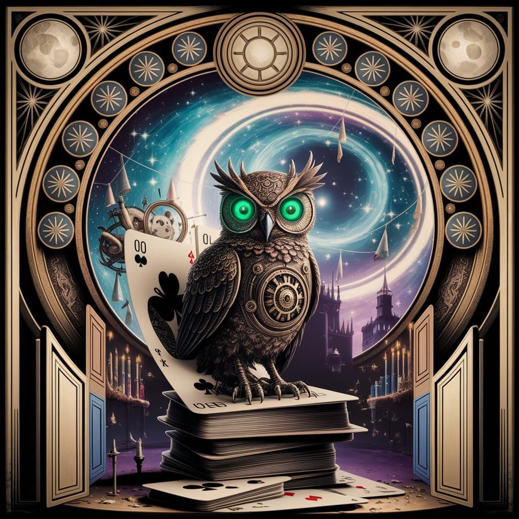 Spooky birthday party.  Cinematic film still. A modern witch in stylish, dark clothing stands on a rooftop at a spooky birthday party overlo...