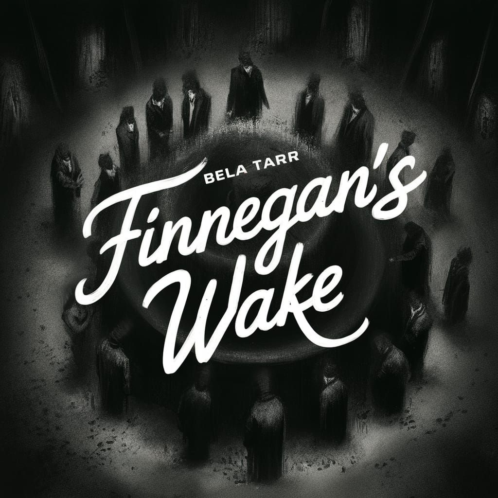 Movie poster for Bela Tarr's version of "Finnegan's Wake"