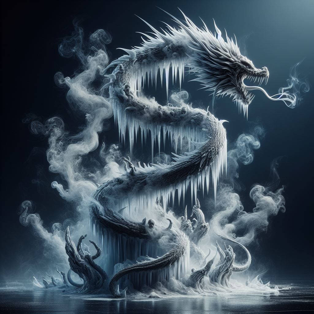 Ice Snake launching up from the ground