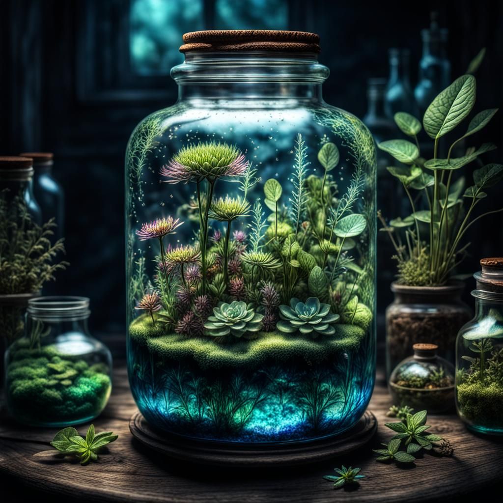 Garden in jars  by @izz_y