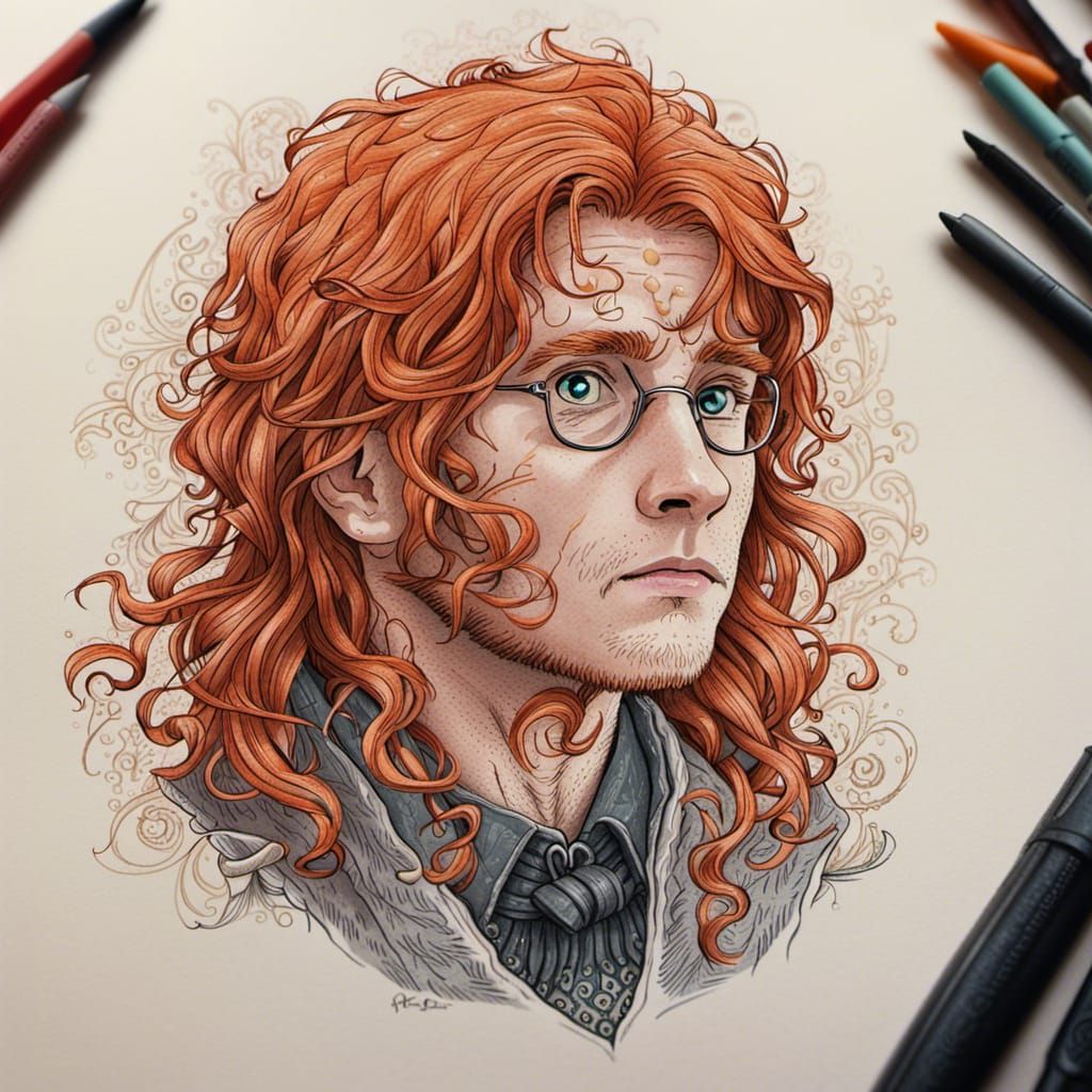 Red Haired Harry Potter - Ai Generated Artwork - Nightcafe Creator