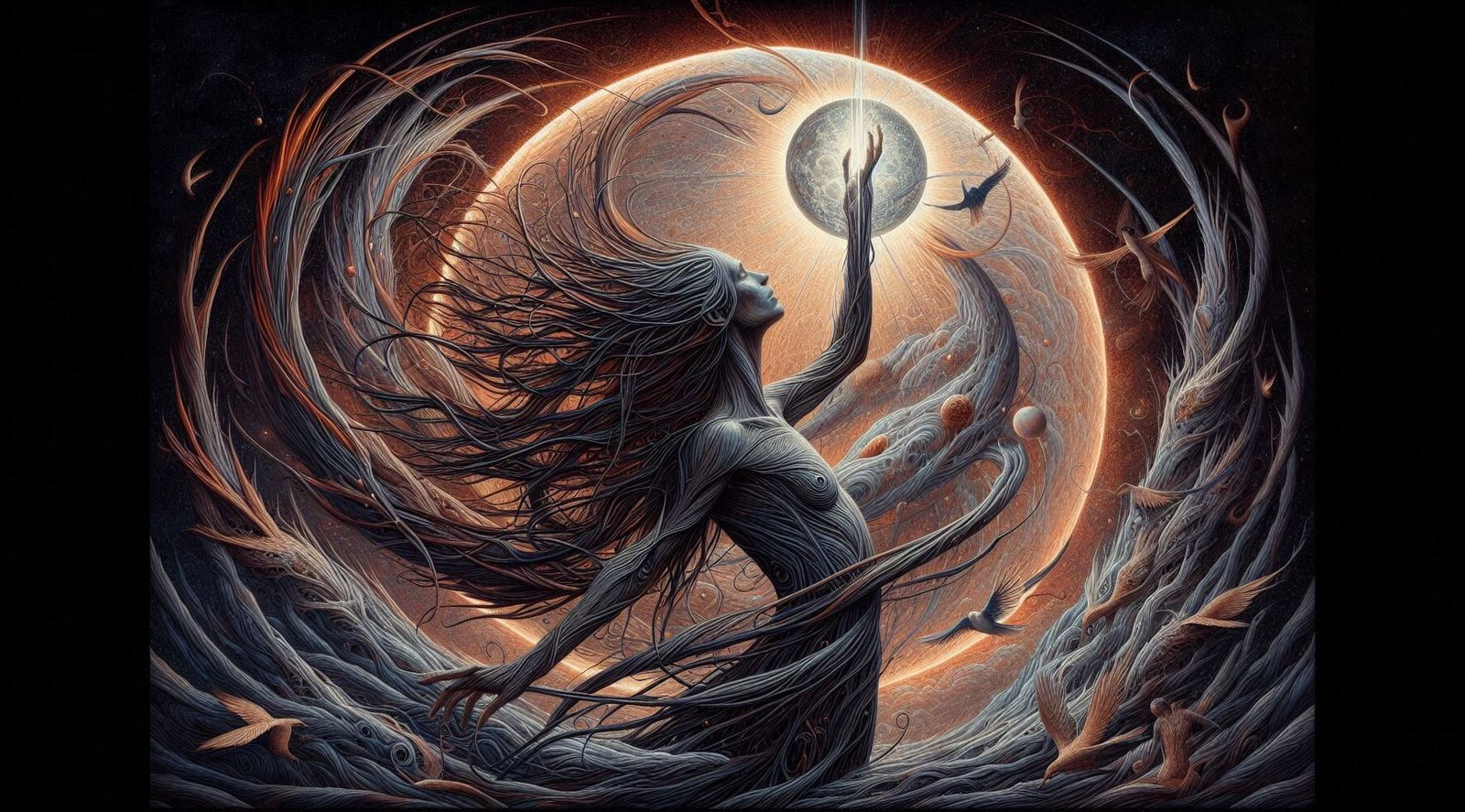 Dreams are made winding through her hair