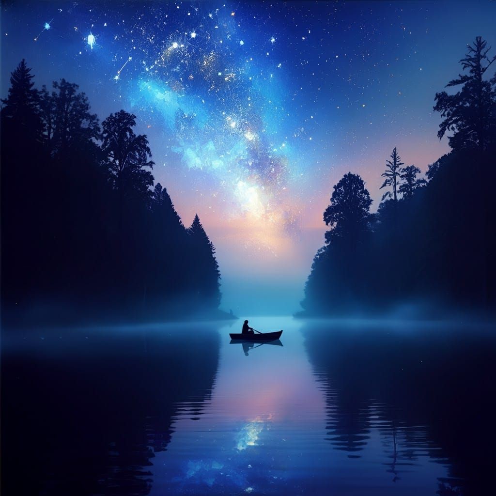 A serene lake shrouded in a veil of mystery