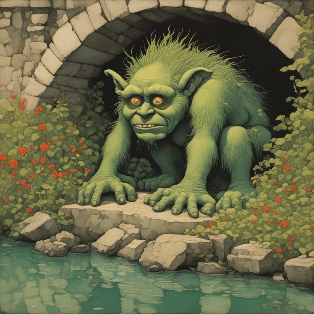 A troll under a bridge