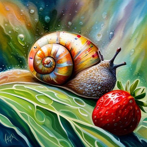Delicious, Thought the Snail  by @ahumanwandering