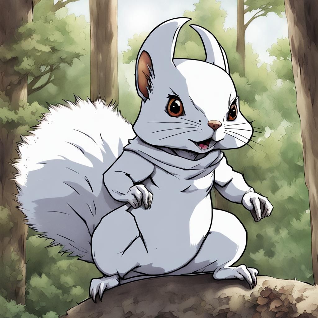 Tiny) Squirrel Avatar - White