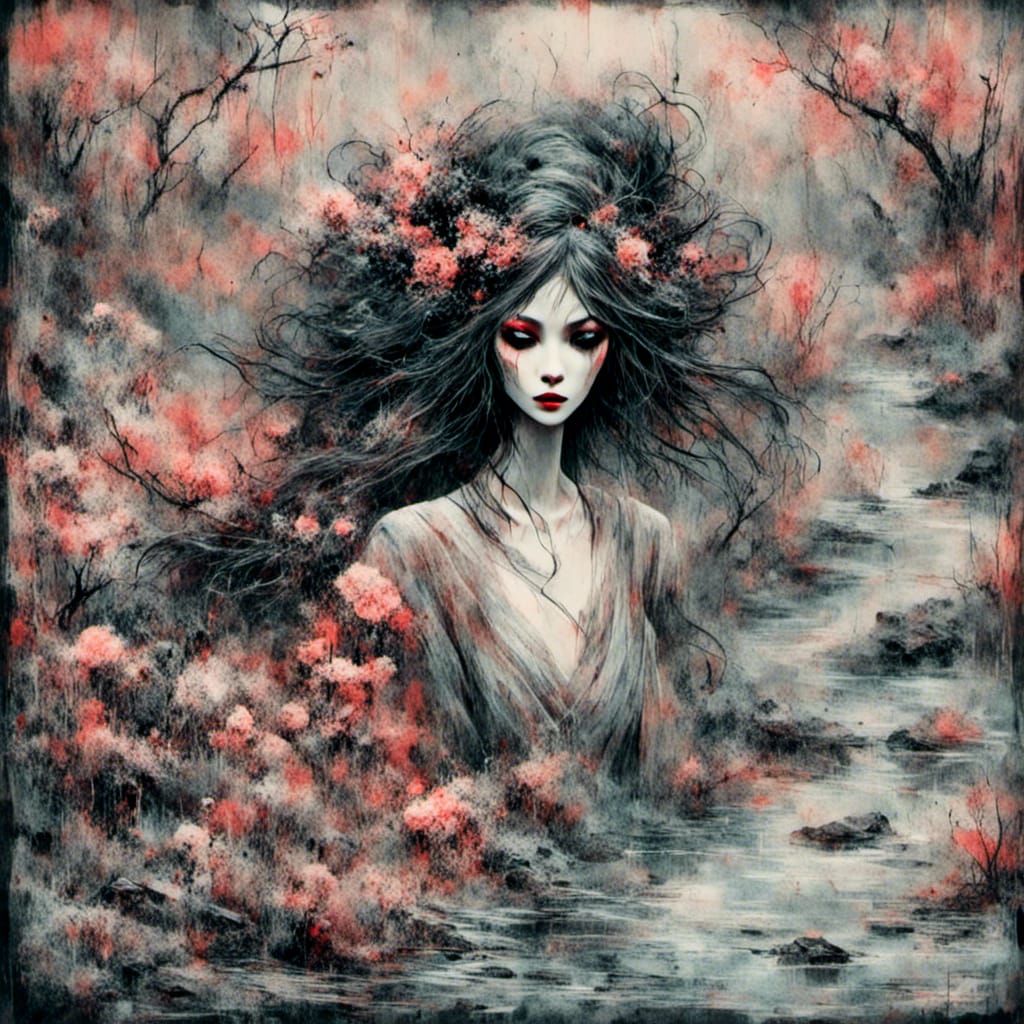 <lora:Macabre:1.0> <lora:Woodsplash:1.0> <lora:Creepy Doll:1...