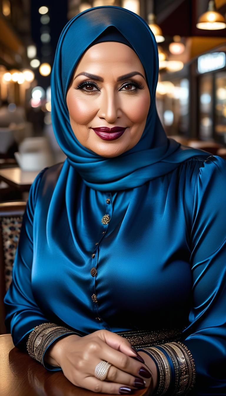 Intricately detailed portrait for a beautiful middle eastern...