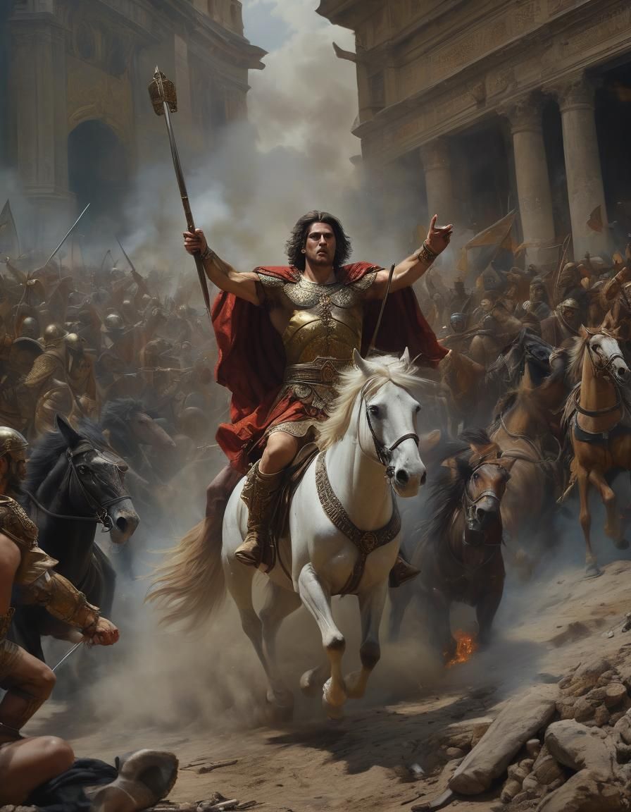 Alexander the Great enters the city of Babylon