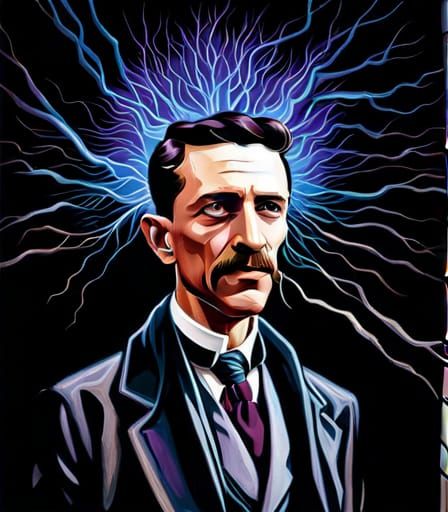 The Man with the Electric Brain - AI Generated Artwork - NightCafe Creator