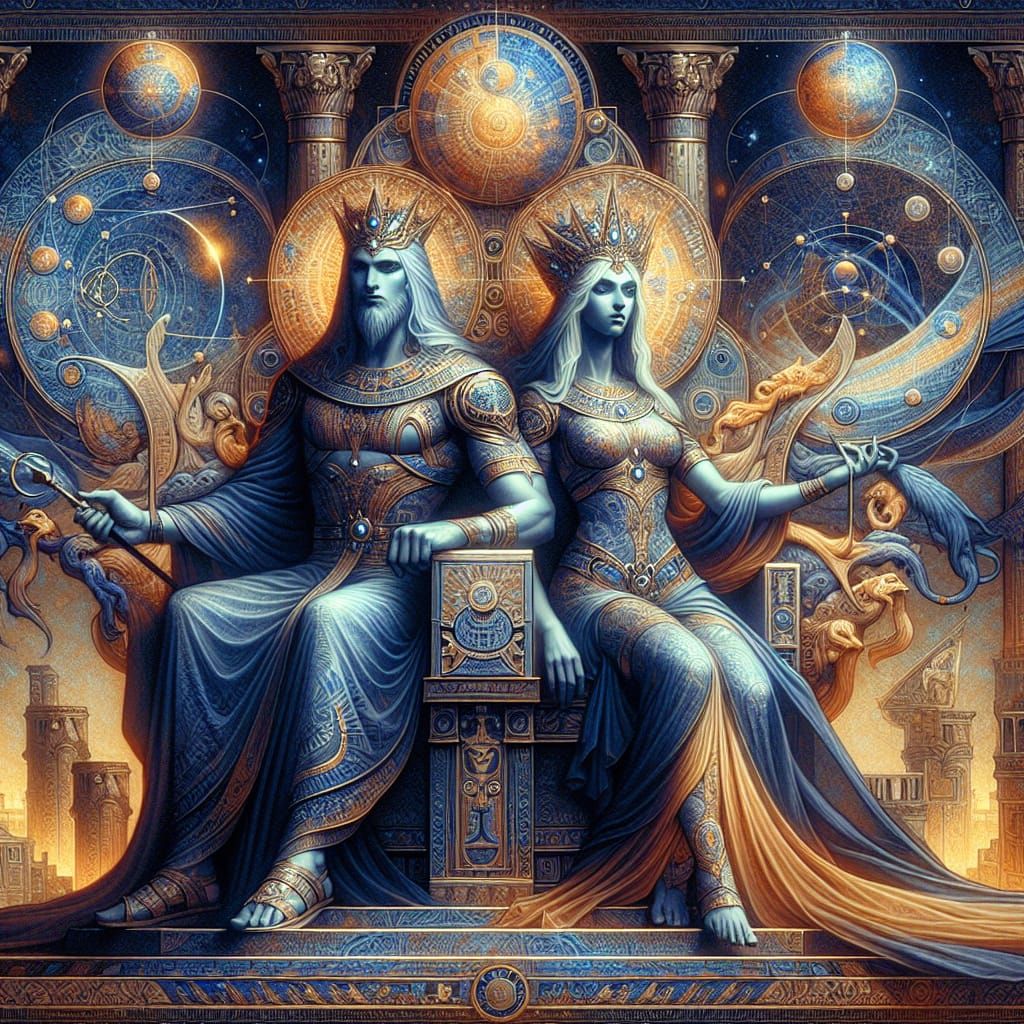 A Cosmic King andQueen - AI Generated Artwork - NightCafe Creator